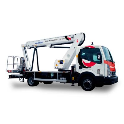 Opein | Alquiler y venta de cesta camión diésel telescópica Oil&Steel Scorpion 1490 15m 225kg en Canarias, Madrid y Marruecos.