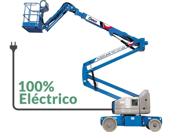 Opein | Alquiler y venta de plataforma elevadora articulada eléctrica Genie z40 23n de 14 metros 227kg en Canarias y Madrid.