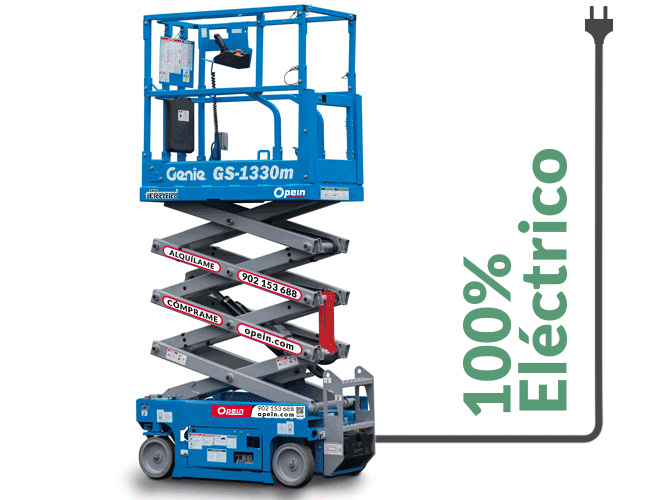 Opein | Alquiler y venta de tijera eléctrica Genie de 6 metros interior-exterior 227kg en Madrid, Canarias y Marruecos.