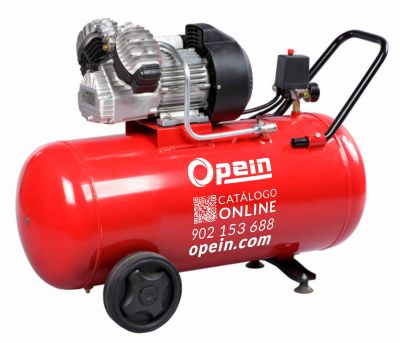 Opein | Alquiler y venta de compresor de aire eléctrico monofásico, 200 litros, hasta 10 bar y hasta 400v en Canarias, Madrid y Marruecos.