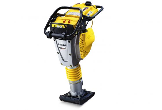 Opein | Alquiler y venta de pisón compactador de gasolina Bomag 75kg en Canarias, Madrid y Marruecos.
