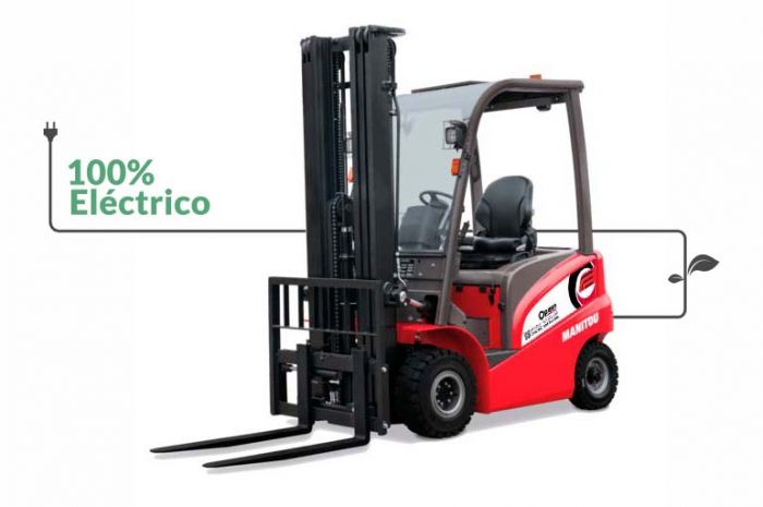 Opein | Alquiler y venta de Carretilla elevadora industrial eléctrica Manitou ME 425C 2,5T sin matriculación en Canarias, Madrid y Marruecos.