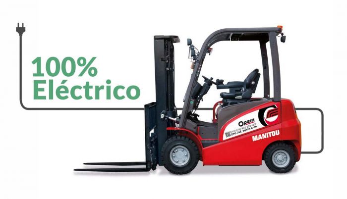 Opein | Alquiler y venta de Carretilla elevadora industrial eléctrica Manitou ME425C 2,5T sin matriculación en Canarias y Marruecos.