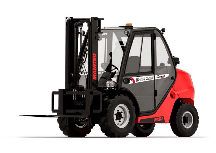Opein | Alquiler y venta de Carretilla elevadora semi industrial diésel Manitou MSI 25 2,5T con matriculación en Canarias y Marruecos.