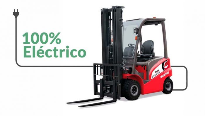 Opein | Alquiler y venta de Carretilla elevadora industrial eléctrica Manitou ME430 3,0T sin matriculación en Canarias, Madrid y Marruecos.