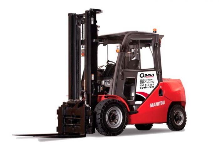 Opein | Alquiler y venta de Carretilla elevadora industrial diésel Euroyen FD60 6,0T con matriculación en Canarias, Madrid y Marruecos.