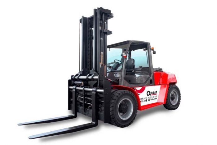 Opein | Alquiler y venta de Carretilla elevadora industrial diésel Manitou MI100D 10Tcon matriculación en Canarias y Marruecos.