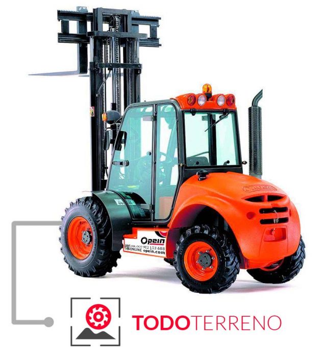 Opein | Alquiler y venta de Carretilla elevadora diésel todoterreno 4x2 Ausa C250H 2,5T con matriculación en Gran Canaria, Tenerife, Fuerteventura, Lanzarote, La Gomera, La Palma y Marruecos.