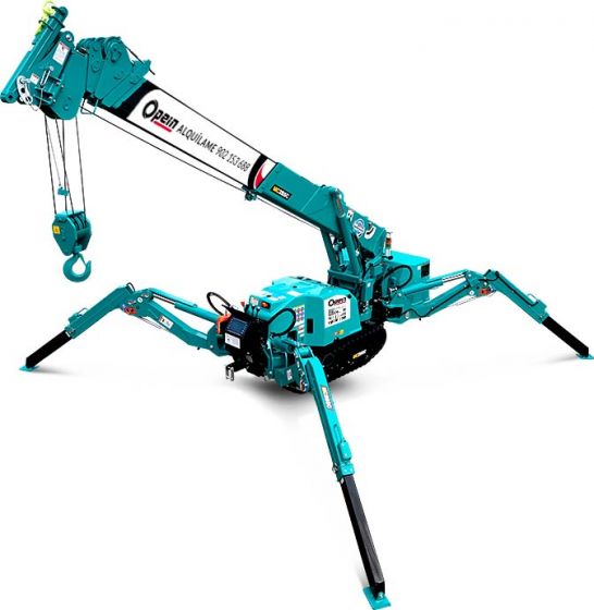 Opein | Alquiler y venta de mini grúa Maeda de orugas diésel 2,8T en Gran Canaria, Tenerife, Fuerteventura, Lanzarote, La Gomera, La Palma y Marruecos.