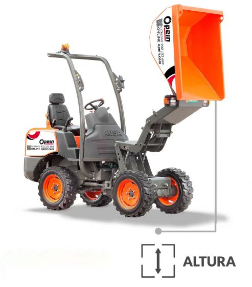 Opein | Alquiler y venta de dumper articulado giratorio 4x4 Ausa D100AHA 1000KG en Canarias, Madrid y Marruecos.