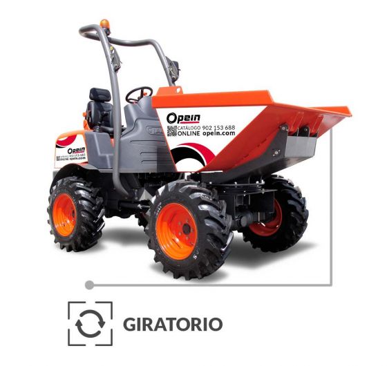 Opein | Alquiler y venta de dumper articulado giratorio 4x4 Ausa D150AHG 1500KG en Canarias, Madrid y Marruecos.