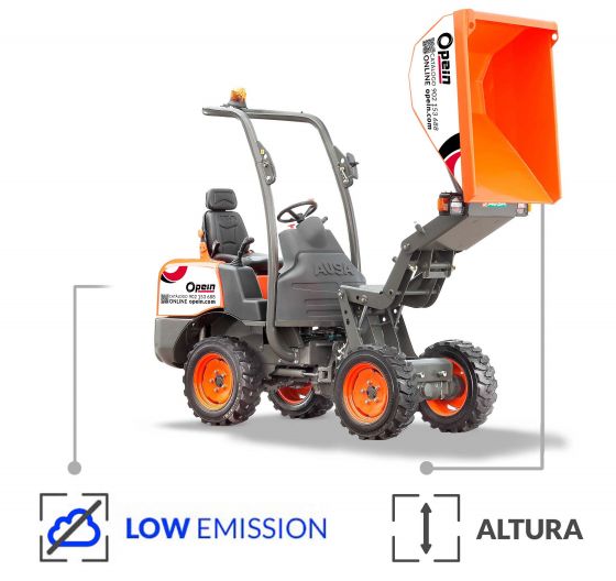 Opein | Alquiler y venta de dumper articulado giratorio 4x4 Ausa D150AHA 1500KG STV en Canarias, Madrid y Marruecos.