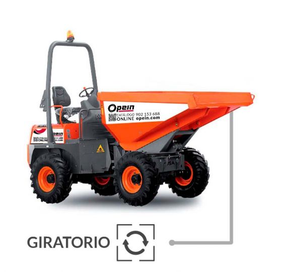 Opein | Alquiler y venta de dumper articulado giratorio 4x4 Ausa D350AHG 3500KG en Canarias, Madrid y Marruecos.