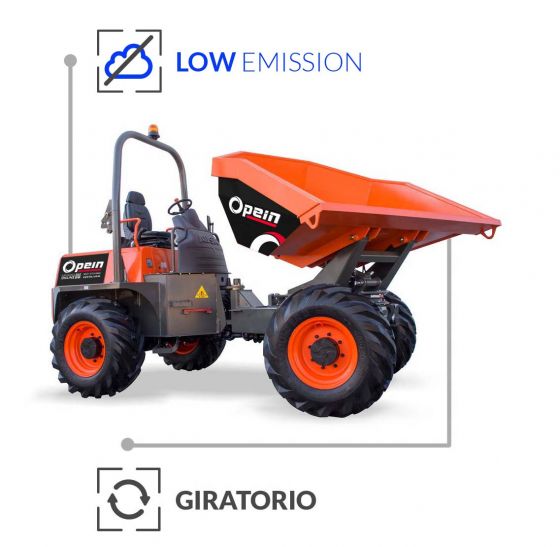 Opein | Alquiler y venta de dumper articulado giratorio 4x4 Ausa D450AHG 4500KG STV en Canarias, Madrid y Marruecos.