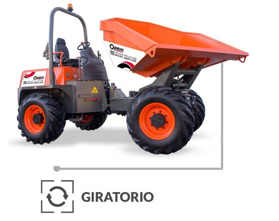 Opein | Alquiler y venta de dumper articulado giratorio 4x4 Ausa D600APGX4 6000KG en Canarias, Madrid y Marruecos.
