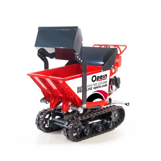 Opein | Alquiler y venta de minidumper de orugas gasolina HS400, pala autocargante y motor Honda en Canarias, Madrid y Marruecos.