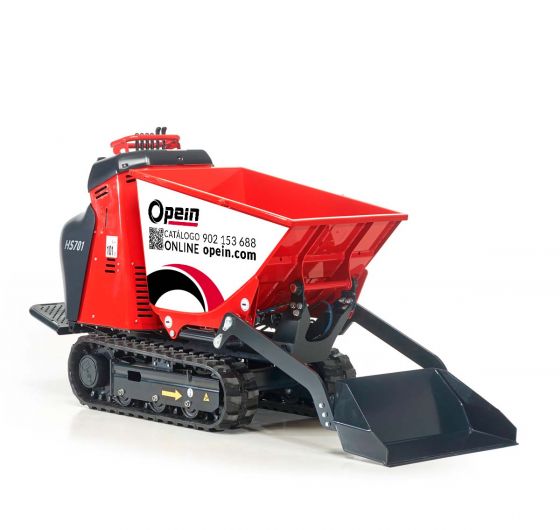 Opein | Alquiler y venta de minidumper de orugas HS701, autocargante y motor Honda o Hubota en Canarias, Madrid y Marruecos.