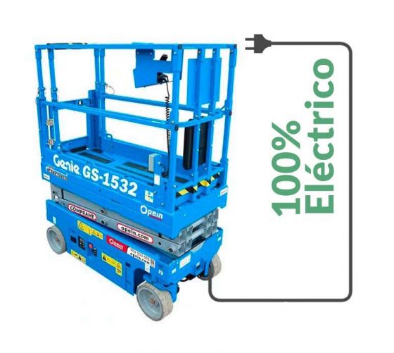 Opein | Alquiler y venta de elevador de tijera eléctrica Genie de 6 metros interior-exterior 227kg en Madrid, Canarias y Marruecos.