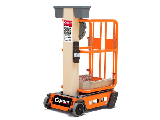 Opein | Alquiler y venta de elevador unipersonal manual JLG PecoLift interior 35m 150kg en Canarias, Madrid y Marruecos.