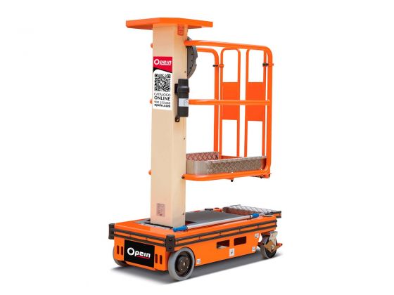 Opein | Alquiler y venta de plataforma elevadora unipersonal manual JLG EcoLift 2.2 interior 42m 150kg en Canarias, Madrid y Marruecos.