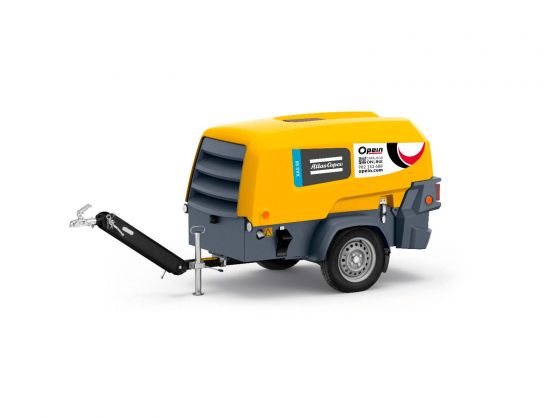 Opein | Alquiler y venta de compresor de aire diésel Atlas Copco xas 68 kd, homologado para carreteras, 60 litros, 7 bar en Canarias, Madrid y Marruecos.