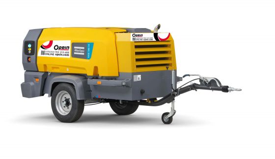 Opein | Alquiler y venta de compresor de aire diésel monofásico Atlas Copco xas 188-14 pace eco, 168 litros, 12 bar en Canarias, Madrid y Marruecos.