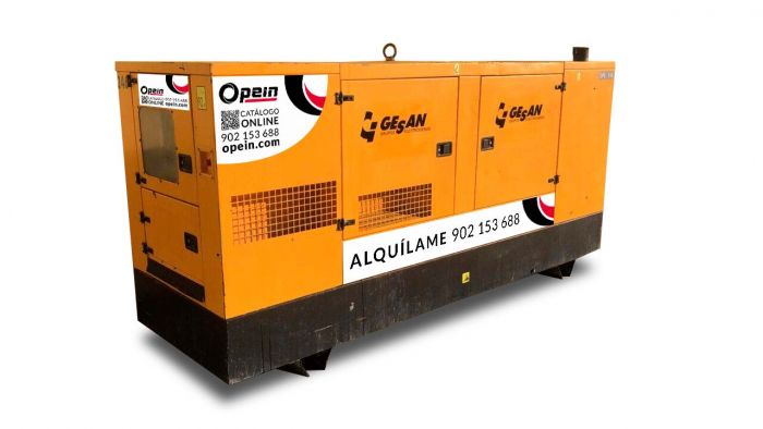 Opein | Alquiler y venta de grupo electrógeno diésel 140 kva, motor Perkins de bajo consumo e insonorizado en Canarias, Madrid y Marruecos.