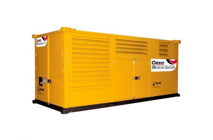 Opein | Alquiler y venta de generador eléctrico diésel Atlas Copco Dcs 800-880 kva, motor Volvo de bajo consumo en Canarias, Madrid y Marruecos.