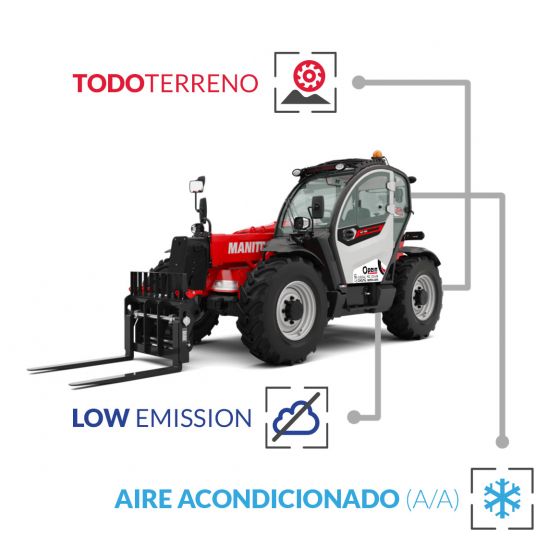 Opein | Alquiler y venta de Manipulador telescópico Manitou MT 735 con matriculación en Madrid, Canarias y Marruecos.