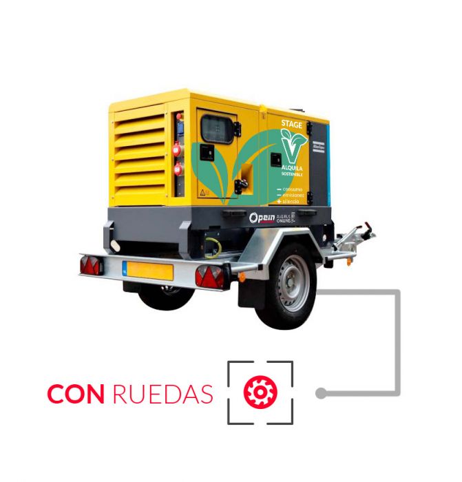 Opein | Alquiler y venta de generador eléctrico diésel 20 kva y motor Kubota de bajo consumo en Canarias, Madrid y Marruecos.