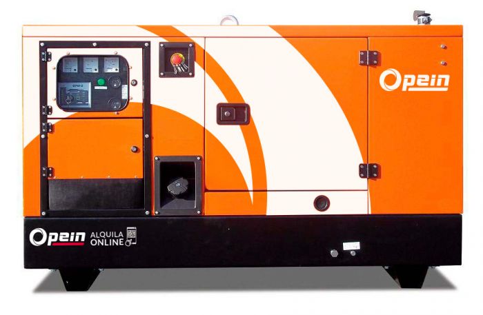 Opein | Alquiler y venta de grupo electrógeno diésel 45 kva, motor Kubota de bajo consumo e insonorizado en Canarias, Madrid y Marruecos.