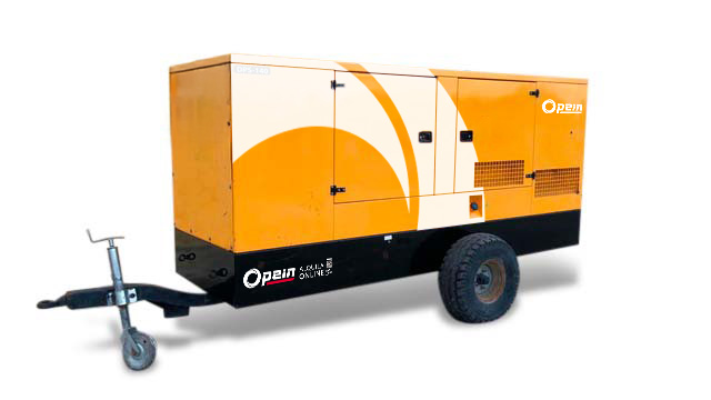 Opein | Alquiler y venta de generador eléctrico diésel 140 kva, motor Perkins e insonorizado en Canarias, Madrid y Marruecos.
