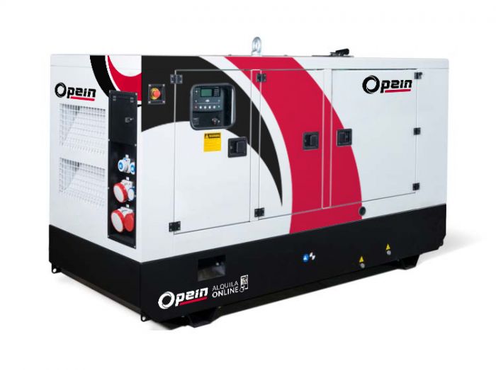 Opein | Alquiler y venta de generador eléctrico diésel 160 kva, motor John Deere de bajo consumo e insonorizado en Canarias, Madrid y Marruecos.