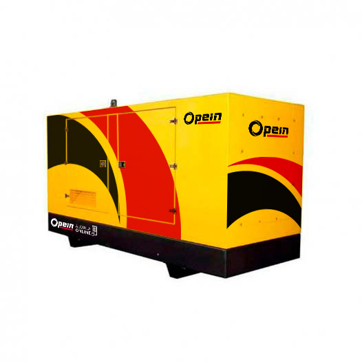 Opein | Alquiler y venta de grupo electrógeno diésel 300 kva, motor Volvo de bajo consumo e insonorizado en Canarias, Madrid y Marruecos.