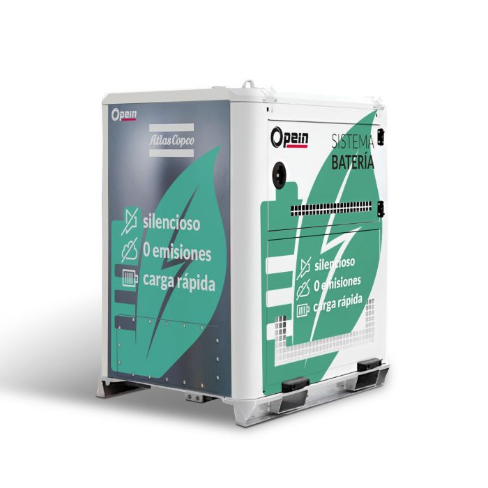 Opein | Alquiler y venta de Sistema de almacenamiento de energía batería 45kW 77kWh portátil en Canarias y Madrid.