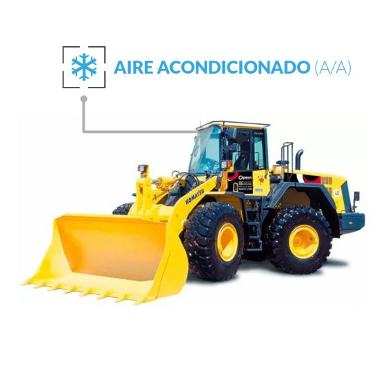 Opein | Alquiler y venta de cargadora articulada Komatsu WA380 3,8M3 6T S-M en Canarias, Madrid y Marruecos.