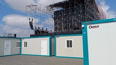 Opein | Alquiler y venta de camerinos para eventos, conciertos y rodajes de cine, modulares en Canarias, Madrid y Marruecos con la mejor calidad precio.