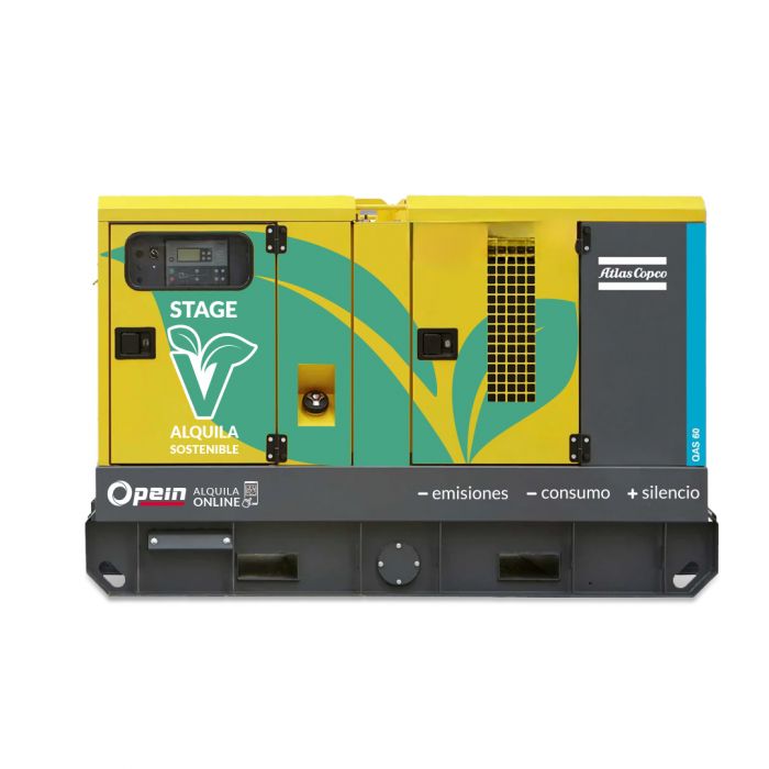 Opein | Alquiler y venta de grupo electrógeno diésel 60 kva y motor Perkins de bajo consumo stage v en Canarias, Madrid y Marruecos.