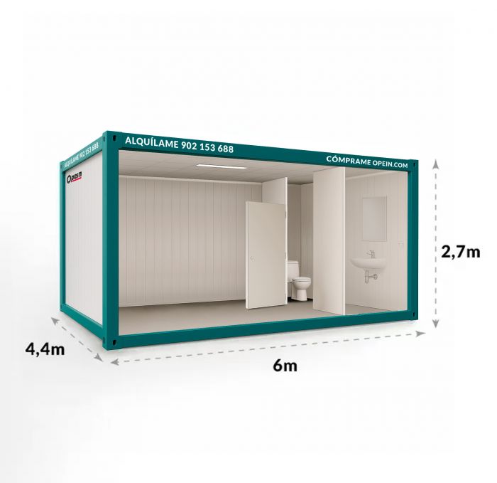 Opein | Alquiler y venta de módulos prefabricados diáfanos con baños laterales o centrales en Canarias y Madrid con la mejor calidad precio.