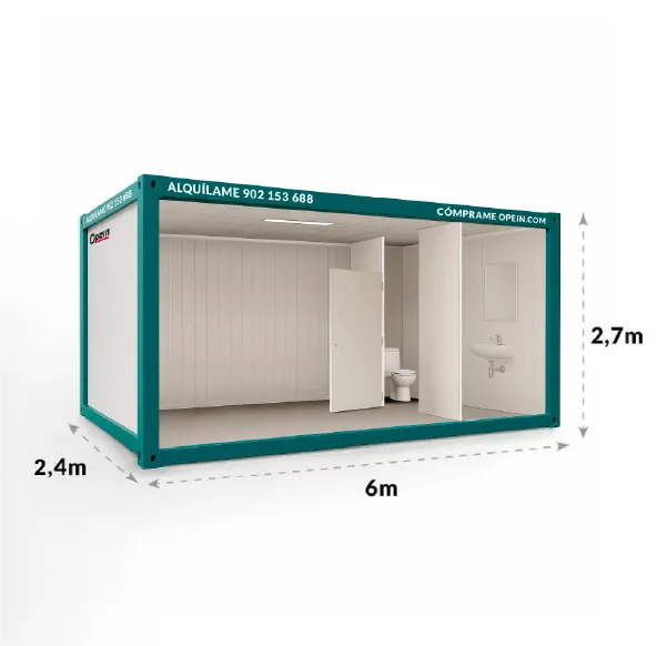 Opein | Alquiler y venta de módulos prefabricados diáfanos con baños laterales o centrales en Canarias y Madrid con la mejor calidad precio.