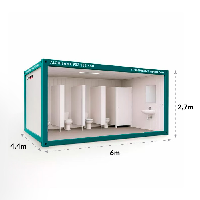 Opein | Alquiler y venta de módulos prefabricados diáfanos con baños laterales o centrales en Canarias, Madrid y Marruecos con la mejor calidad precio.
