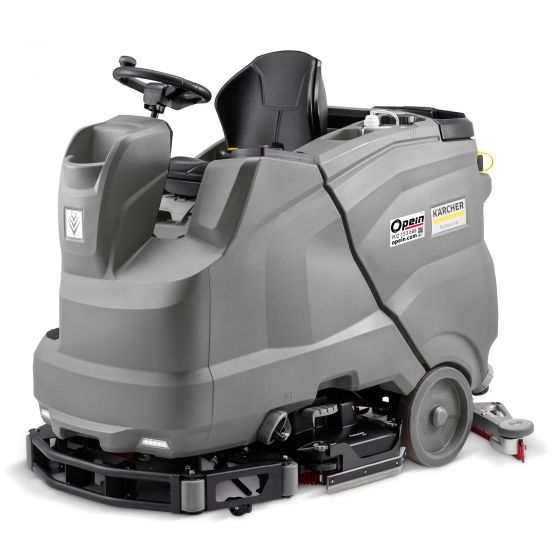 Opein | Alquiler y venta de fregadora (persona sentada en máquina) Karcher 90cm y batería de 36v en Canarias, Madrid y Marruecos.