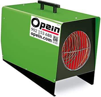 Opein | Alquiler y venta de cañón de calor / generador de aire caliente 400v en Canarias, Madrid y Marruecos.