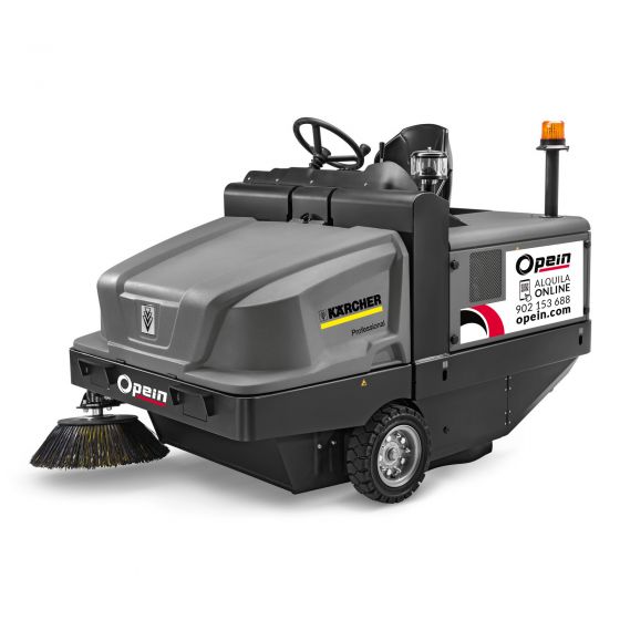 Opein | Alquiler y venta de barredora Karcher (persona sentada en máquina), diésel, 120cm en Canarias, Madrid y Marruecos.