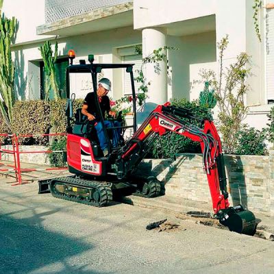 Opein | Alquiler y venta de mini-excavadora Yanmar VIO17 1,8T STV en Canarias, Madrid y Marruecos.