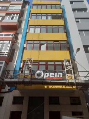Opein | Alquiler, venta y montaje de andamio colgante en Canarias, Madrid y Marruecos.