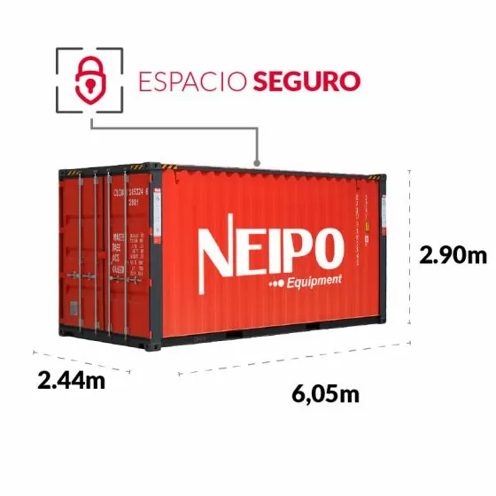 Opein | Alquiler de contenedores marítimos de 20 pies, trastero para almacenaje en Canarias, Madrid con la mejor calidad precio.